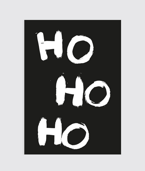 Kerst Poster Ho Ho Ho Merry Christmas