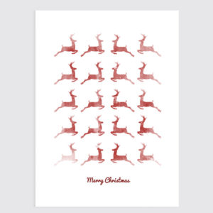 Fading Red Deers kerst poster