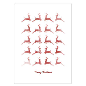 Poster Kerst Red Deers Fading