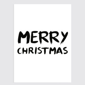 Merry Christmas Kerst poster Wit