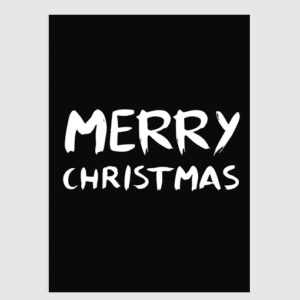 Merry Christmas Poster kerst zwart wit