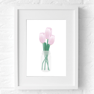 tulpen poster roze