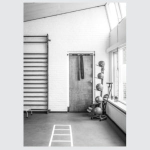 Vintage-poster-zwartwit-industriel-gym